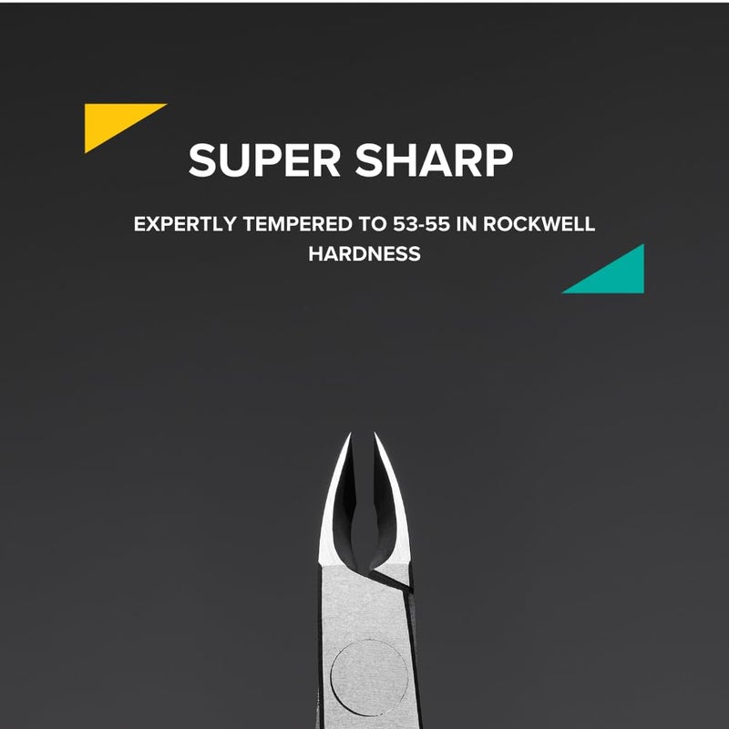 Rui Smiths Professional Cuticle Nippers | Precision Surgical-Grade Stainless Steel Cuticle Trimmer, French Handle, Single Spring, 5mm Jaw (Half Jaw) - Image 2